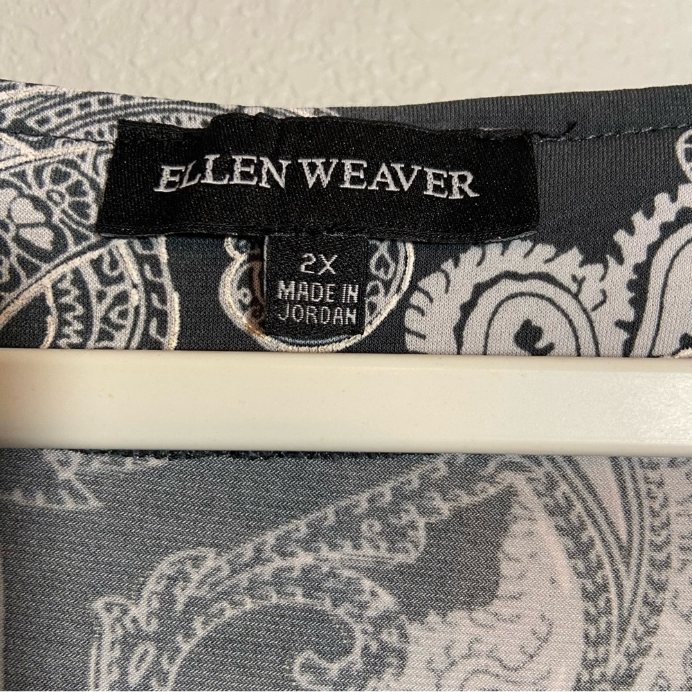 Ellen Weaver Paisley Blouse-2X. B39 - Picture 3 of 3